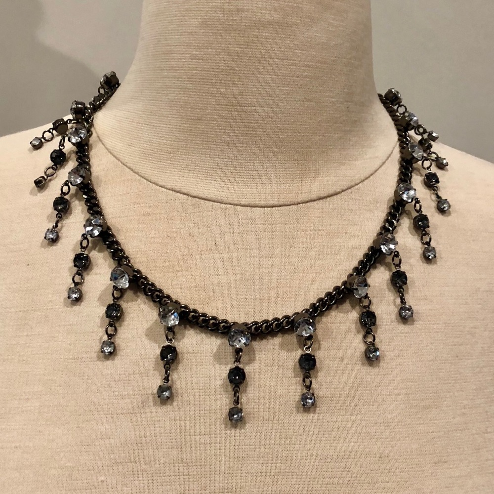 Stunning Gunmetal Triple Drop Necklace! - Picture 3 of 5